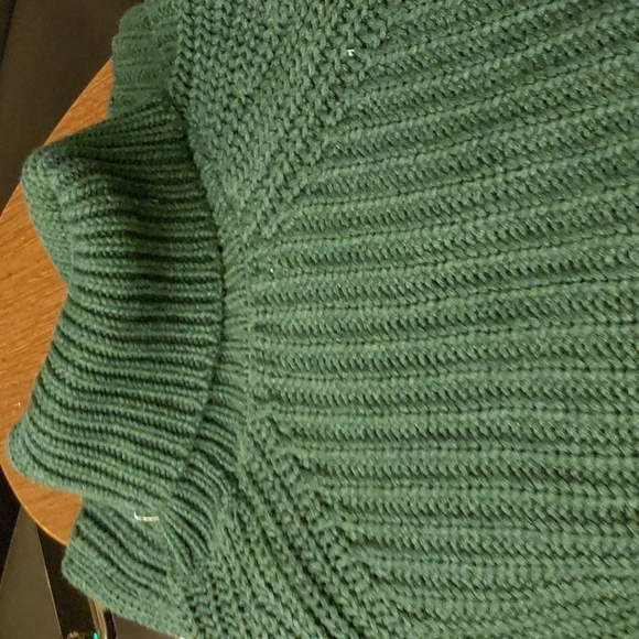 Goodthreads Relaxed-Fit Cotton Shaker Stitch Turtleneck Sweater Pine Heather S - Picture 5 of 8